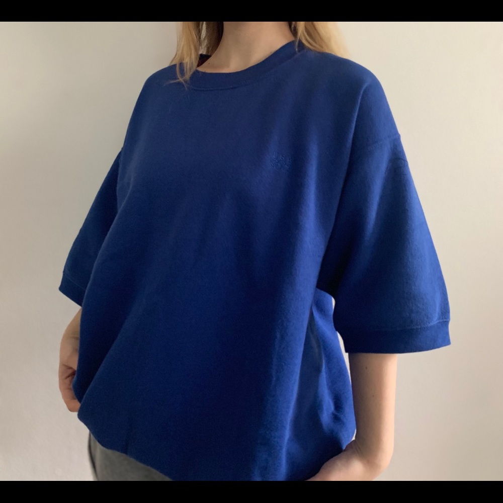 Blue USA crew neck